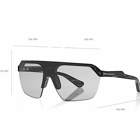 TOM FORD  Razor Half-Rim Shield unisex Sunglasses main image 4
